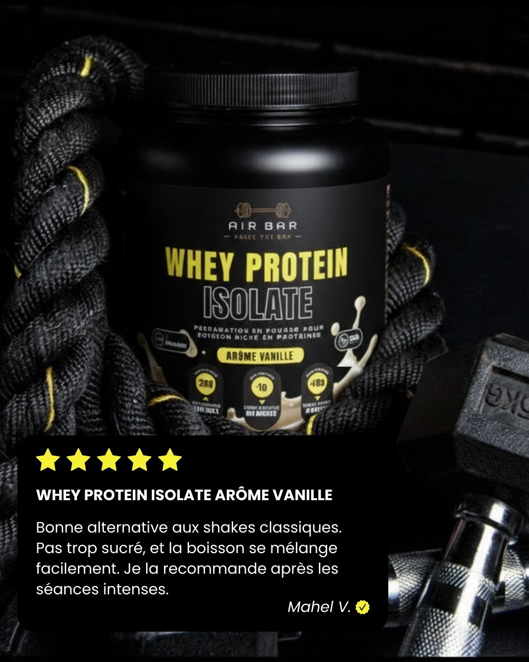 Whey protein isolate arôme Vanille