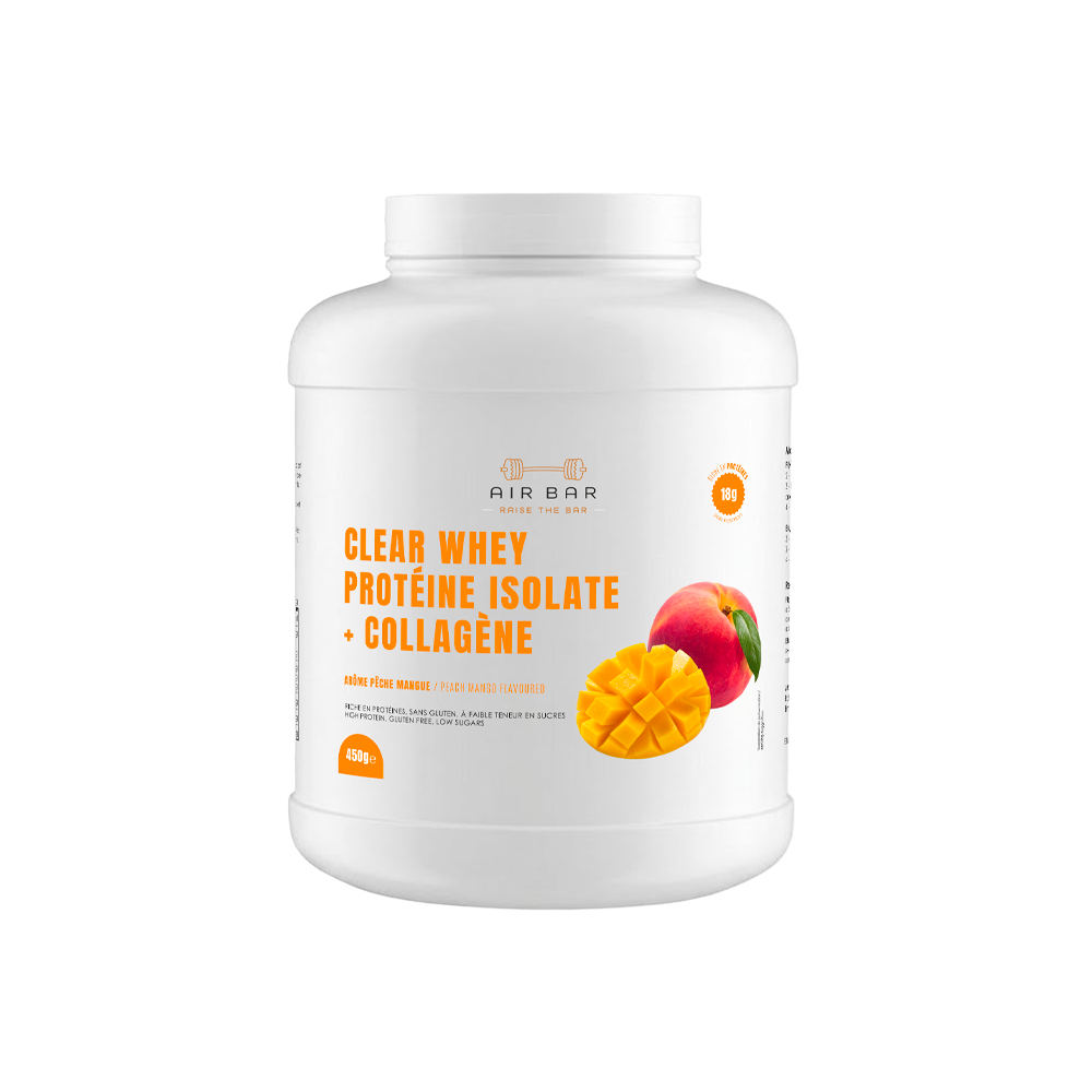 Clear Whey Protéine Isolate + Collagène Arôme Pêche Mangue