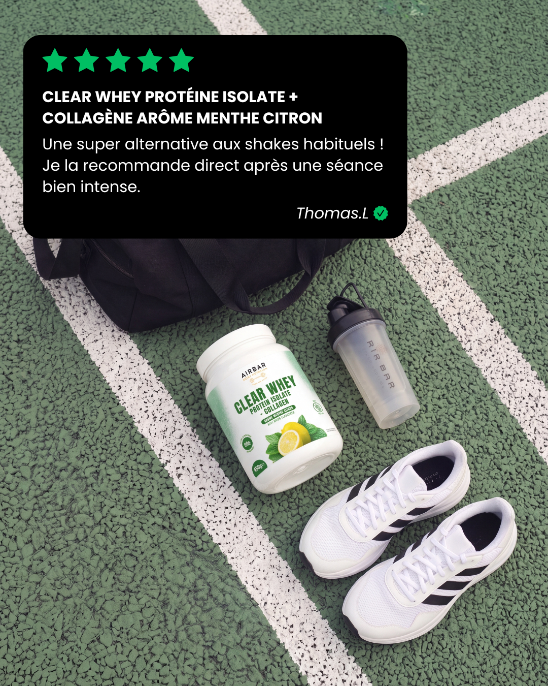 Clear Whey Protéine Isolate + Collagène Arôme Menthe Citron