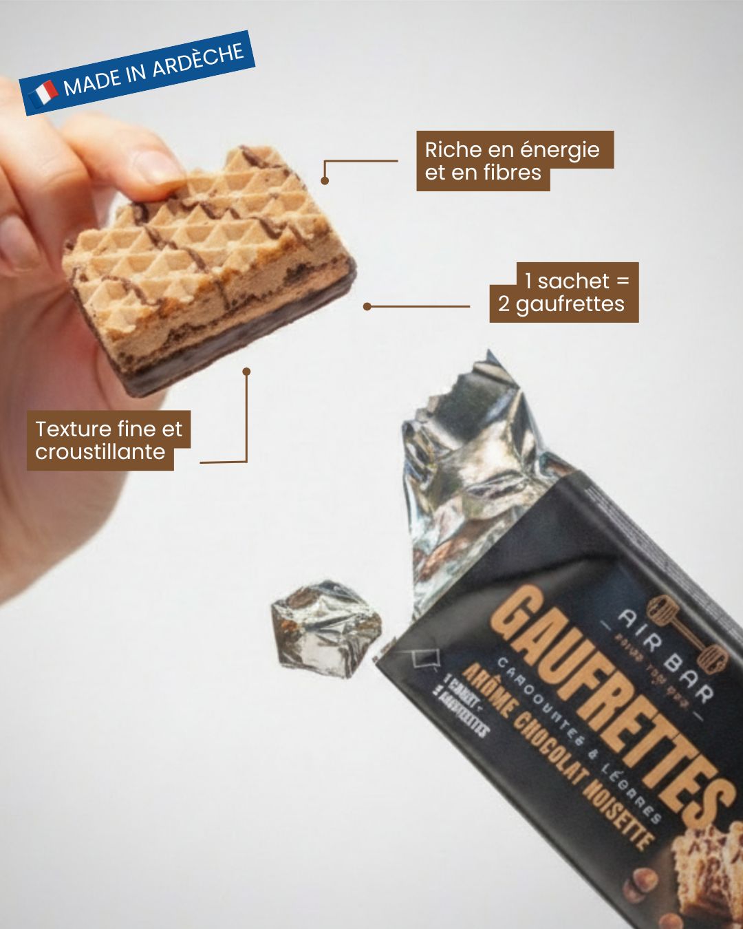 Gaufrettes arôme Chocolat Noisette