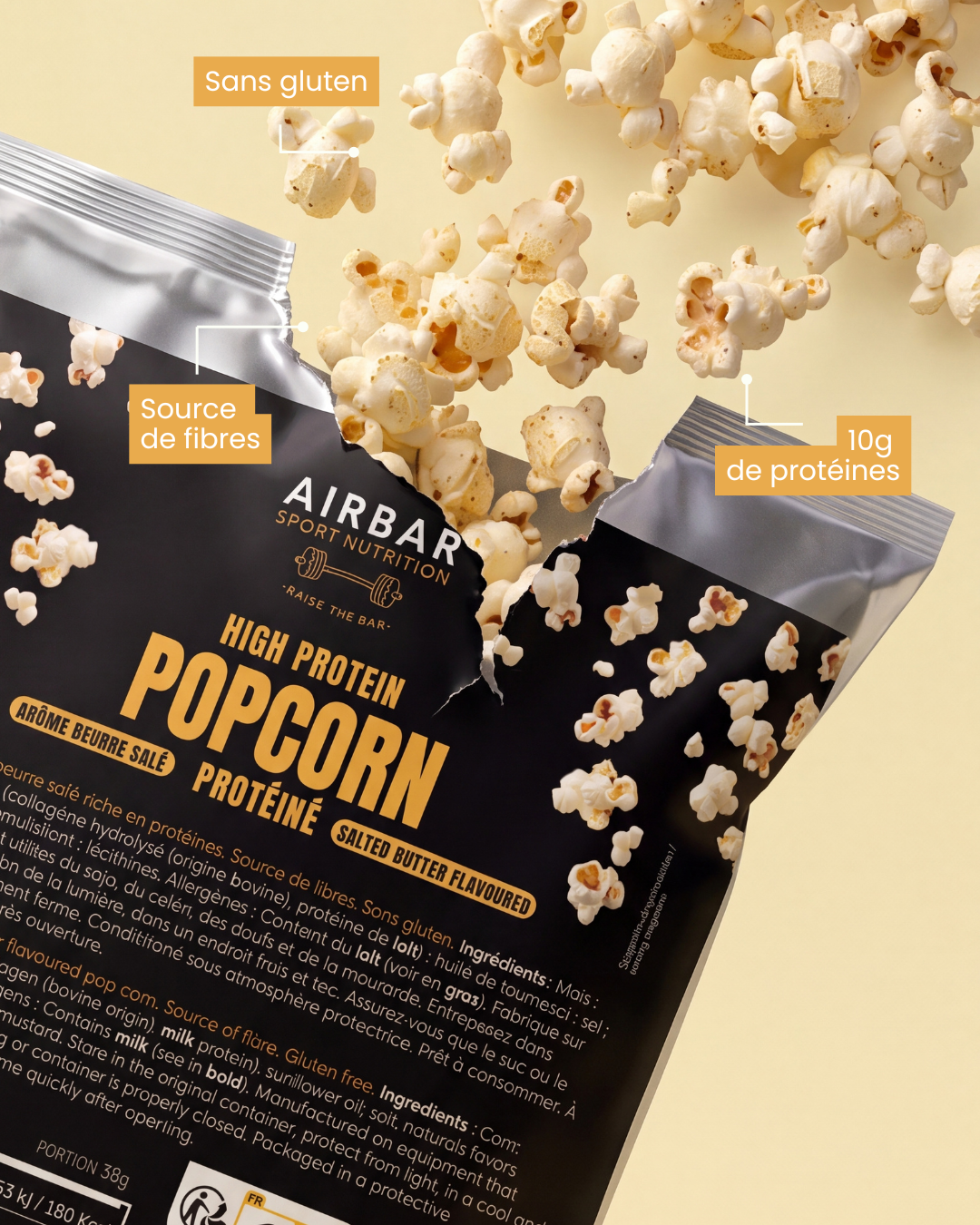 Popcorn Protéiné Arôme Beurre Salé