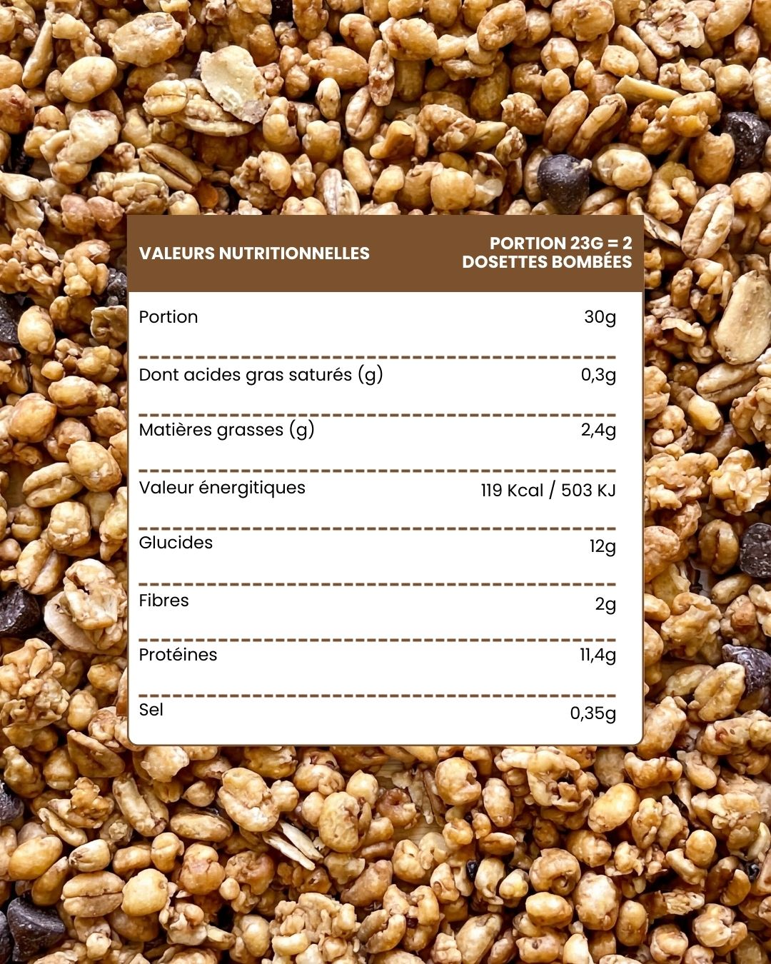 Granola arôme Chocolat Caramel