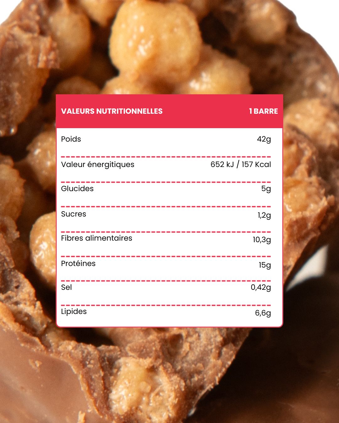 Barre Snack Arôme Chocolat Praliné