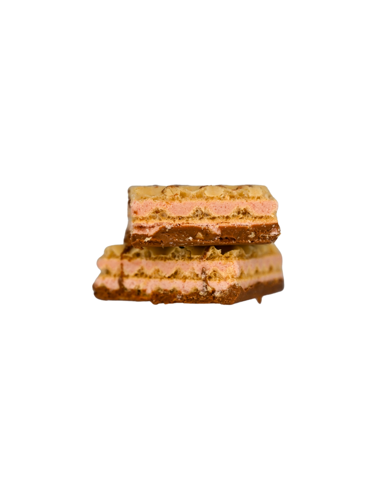 Gaufrettes arôme Chocolat blanc et Framboise