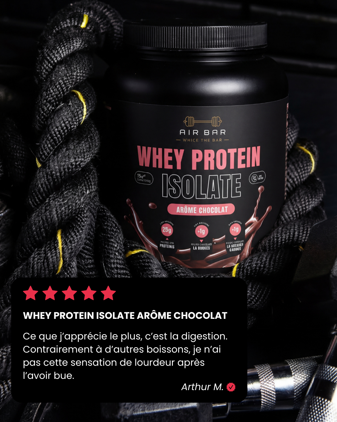 Whey protein isolate chocolate flavor 