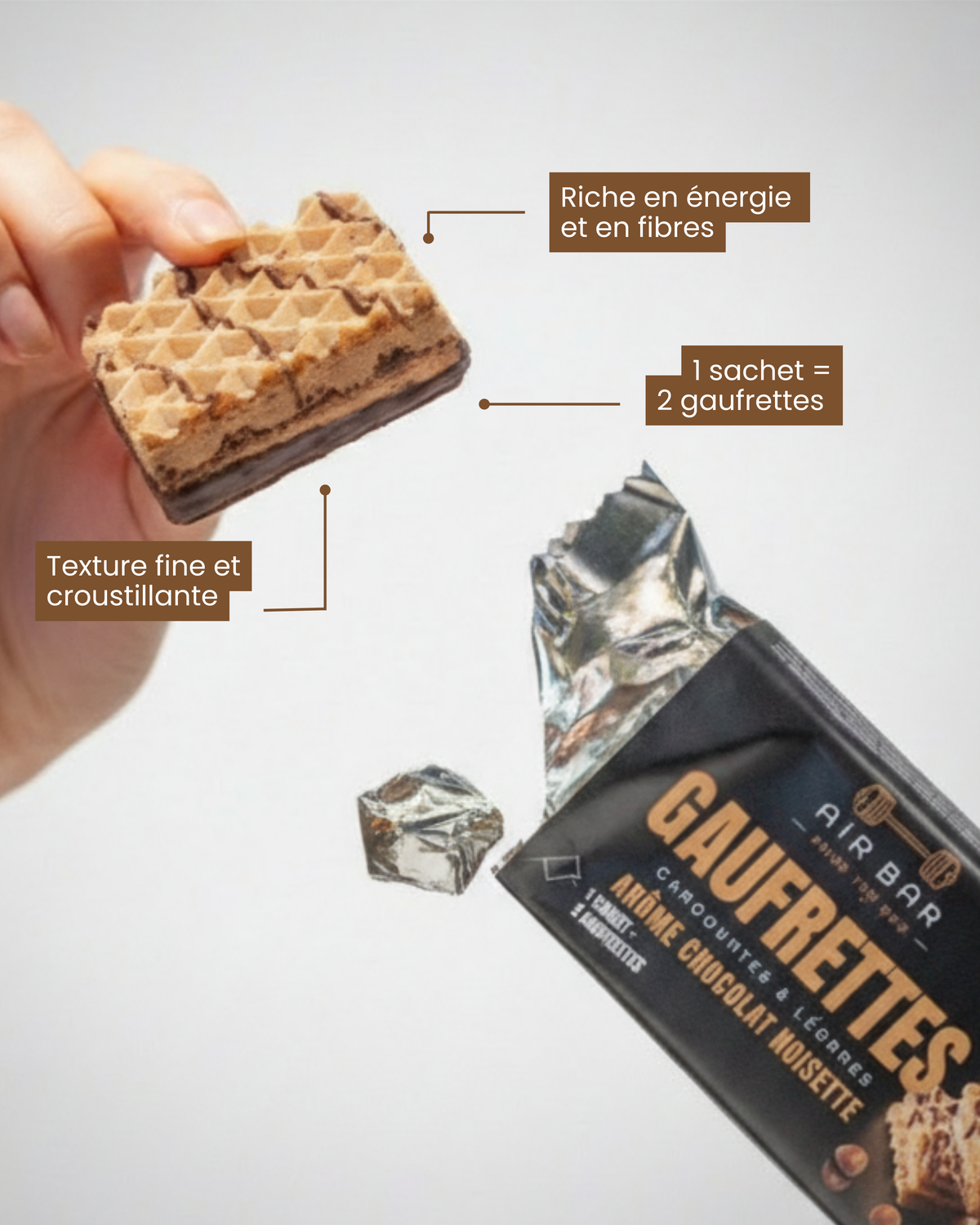 Gaufrettes Protéinées arôme Chocolat Noisette