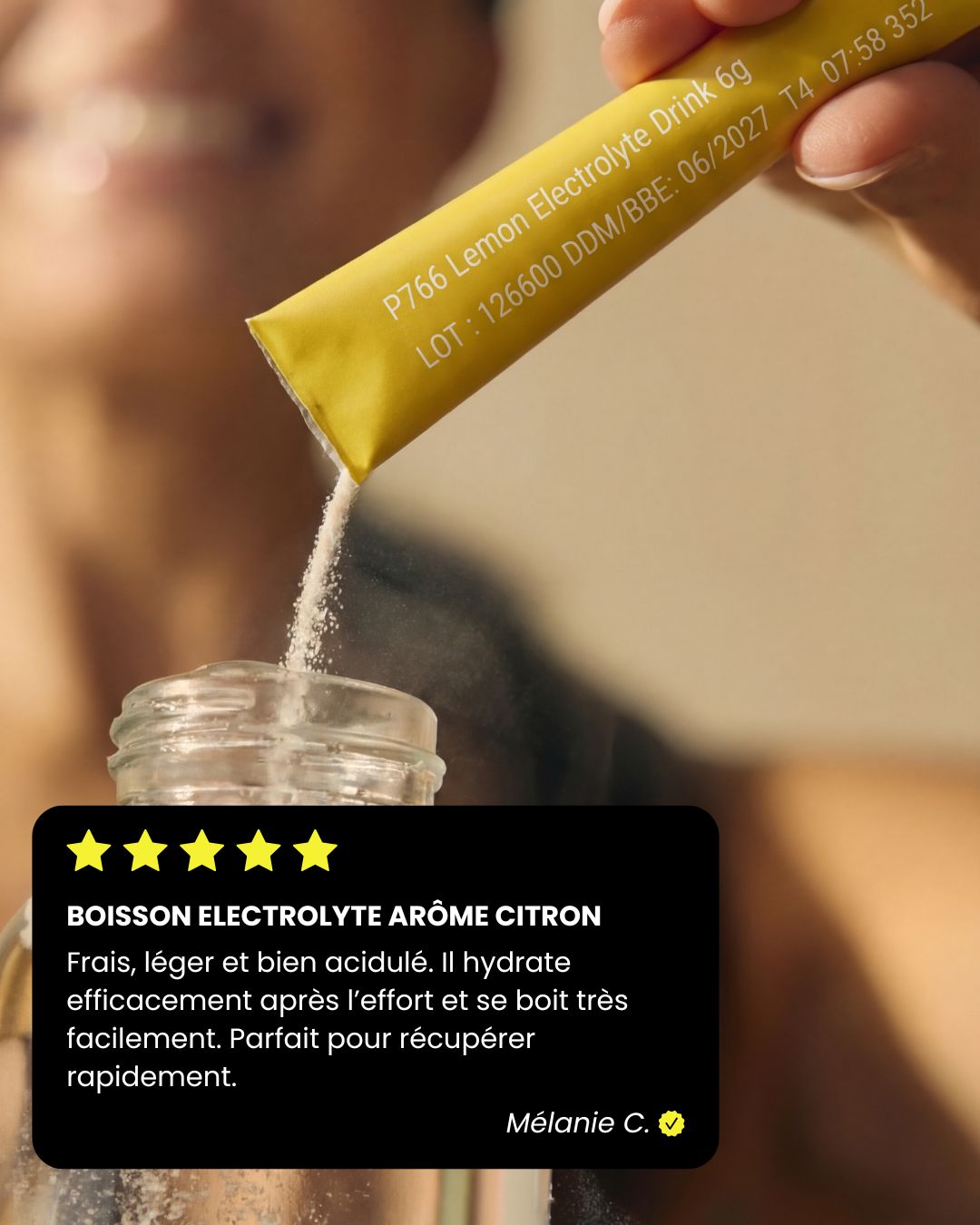 Boisson Électrolyte Citron en Stick